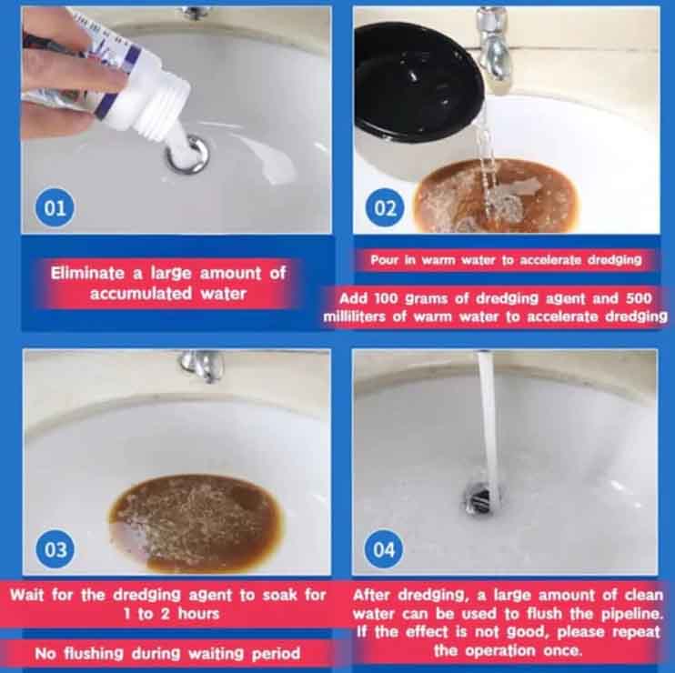 Drain & Sink Cleaner – Powerful Deep Cleaning Formula for Clogs, Grease & Odor Removal
