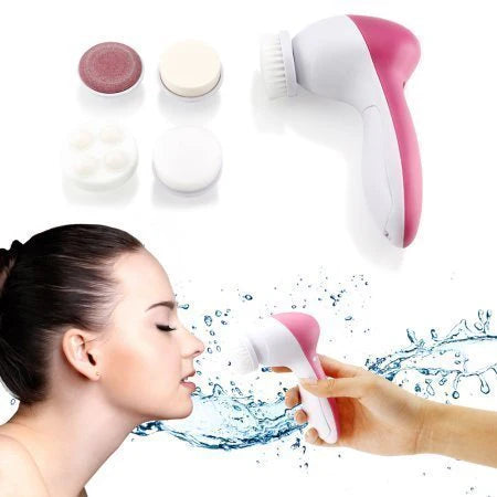 Mega Sale – Imported 5-in-1 Beauty Care Face Massager (Cell Operated) – Trendy & Luxurious Skincare Tool Rs 899
