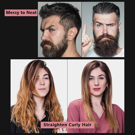 Beard & Hair Styling Comb – Electric Straightening Brush for Men’s Grooming