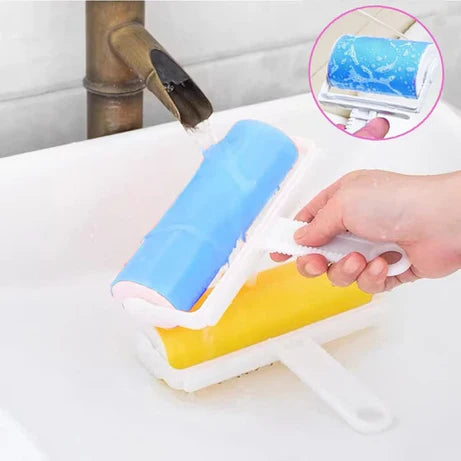 (2 Pc Set) Sticky Master Washable & Reusable Lint Roller – No Tape Needed for Clothes, Sofa, and Pet Hair