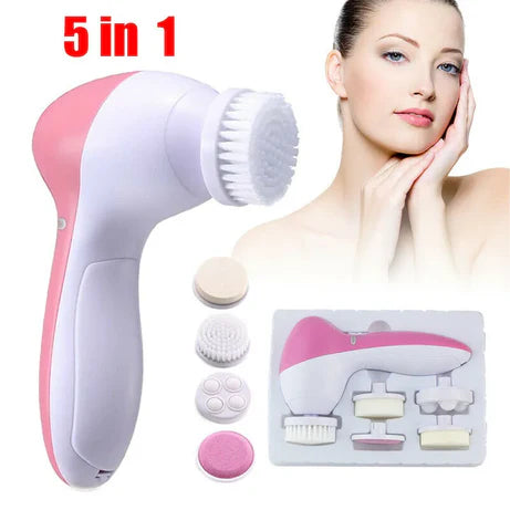 Mega Sale – Imported 5-in-1 Beauty Care Face Massager (Cell Operated) – Trendy & Luxurious Skincare Tool Rs 899