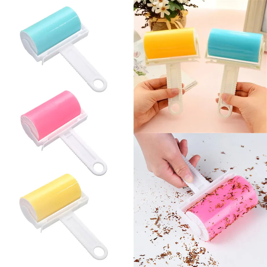 (2 Pc Set) Sticky Master Washable & Reusable Lint Roller – No Tape Needed for Clothes, Sofa, and Pet Hair